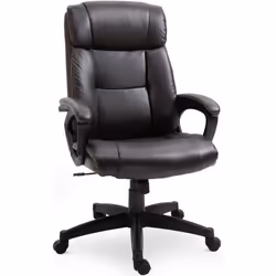 Fauteuil de bureau chaise de bureau ergonomique réglable roulettes pivotant 360° revêtement synthétique PU 64 x 73 x 106-115, ...
