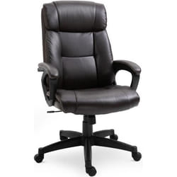 Fauteuil de bureau chaise de bureau ergonomique réglable roulettes pivotant 360° revêtement synthétique PU 64 x 73 x 106-115,5 cm chocolat