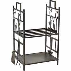 Description générale Ce magnifique serviteur de cheminée range bûches 2 en 1 est idéal pour alimenter et entretenir votre feu ...