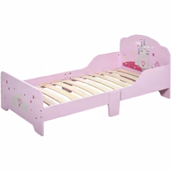 Description générale Ce joli lit enfant design princesse rose avec sommier inclus offre à votre petite fille un espace de cou ...