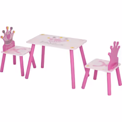 Description générale Émerveillez vos enfants avec ce magnifique ensemble table et chaises. Son design princesse avec motif co ...