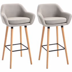Description générale Ce magnifique lot de 2 tabourets de bar design scandinave sublimera votre intérieur. Dotés de repose-pie ...
