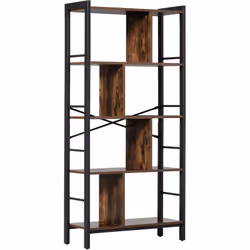 Cette bibliothèque étagère de rangement est idéale pour installation dans votre salon, chambre, bureau, etc... Équipée de 4 n ...
