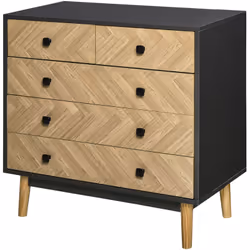 Description générale Ajoutez une touche chaleureuse scandinave à votre intérieur avec cette magnifique commode bicolore, en c ...