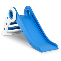 Homcom - Toboggan enfant pliable 3 à 6 ans usage intérieur extérieur dim. 120L x 50l x 56H cm hdpe bleu