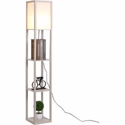 Description générale Ce lampadaire étagère est une conception 2 en 1, offrant à la fois de la lumière et des espaces de range ...