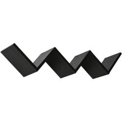 Homcom - Etagères murale flottante - design contemporain en v - kit fixation inclus - panneaux particules noir