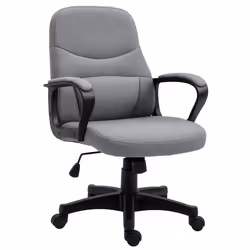 Vinsetto Chaise de bureau fauteuil bureau massant pivotant hauteur réglable tissu lin gris