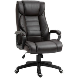 Fauteuil de bureau direction massant grand confort hauteur réglable fonction dossier à bascule revêtement synthétique noir