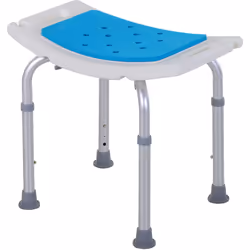Ce superbe tabouret de douche réglable en hauteur en aluminium et HDPE permettra aux personnes âgées ou handicapées de se dou ...