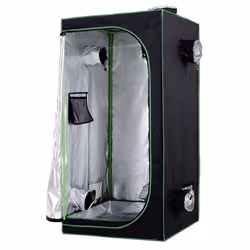 Outsunny Chambre de Culture hydroponique Tente de Culture Grow Box 08L x 08l x 16H m Oxford 600D Mylar Noir Vert