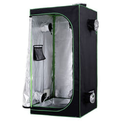 Outsunny Chambre de Culture hydroponique Tente de Culture Grow Box 08L x 08l x 16H m Oxford 600D Mylar Noir Vert