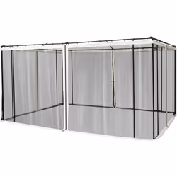 Ce lot de 4 moustiquaires avec zip et crochets d'attache pour tonnelle, barnum ou pavillon de jardin 3 x 3,65 m vous offrira ...