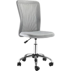 Vinsetto - Chaise de bureau ergonomique hauteur réglable piètement chromé pivotant 360° revêtement maille gris