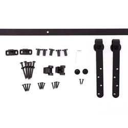 Homcom - Kit de porte coulissante système galandage avec porte épaisseur 20-25 mm largeur max. 0,9 m charge max. 20 Kg acier noir