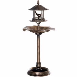 Description générale Ce splendide bain d'oiseau abreuvoir jardinière en bronze antique 3 en 1 sublimera votre extérieur en aj ...