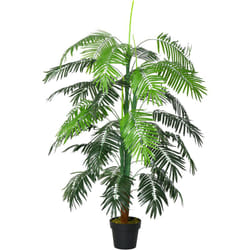 Palmier artificiel hauteur 1,7 m arbre artificiel tronc branches lichen grandes feuilles grand réalisme pot inclus