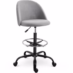 Cette chaise de bureau assise haute réglable est le modèle idéal pour travailler dans le confort. Installez-vous dans ce mobi ...