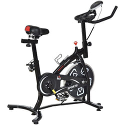 Vélo d'appartement cardio vélo biking écran multifonction selle et guidon réglable noir