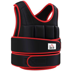 HOMCOM - gilet lesté - Tissu - 50x1x60cm - rouge noir