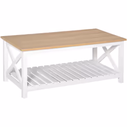 Description générale Cette table basse rectangulaire au style cosy chic apportera une touche raffinée et élégante à votre sal ...