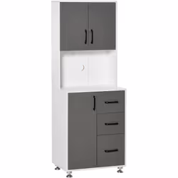 Description générale Cette superbe armoire de cuisine bicolore gris et blanc ajoutera une touche de modernité et d'élégance à ...