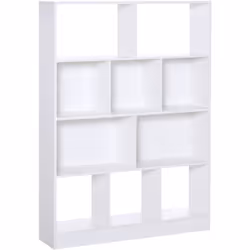Description générale Cette magnifique bibliothèque étagère au style contemporain épuré blanc s'intègrera parfaitement dans vo ...
