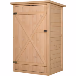 Description générale Cette superbe armoire de jardin compacte avec grande porte verrouillable, double étagère et toit inclina ...