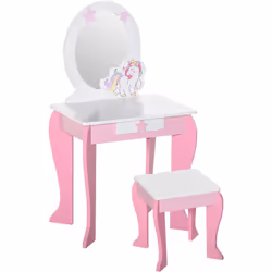Cette splendide coiffeuse adaptée aux 3 ans et plus, séduira votre enfant. Son design ludique de licorne ainsi que son miroir ...
