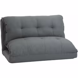 Chauffeuse - matelas d'appoint pliant - fauteuil convertible - inclinaison dossier réglable 13 positions - tissu lin gris