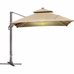 Description générale Ce magnifique parasol déporté LED à double toit est idéal pour profiter de votre extérieur entre amis ou ...
