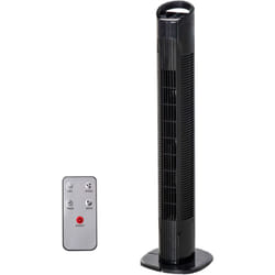 Homcom - Ventilateur colonne tour oscillant 50 w silencieux télécommande incluse minuterie 3 modes 3 vitesses noir