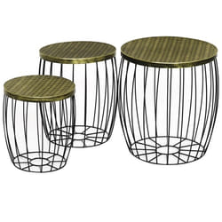 Outsunny - table dappoint - Métal - 38x38x41cm - Noir