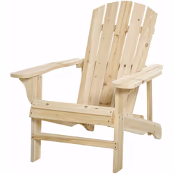 Ce fauteuil Adirondack en bois massif naturel de sapin est incroyablement tendance ! Son style néo-rétro apportera une touche ...