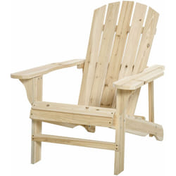 Outsunny - Fauteuil de jardin Adirondack dim. 78L x 89P x 88H cm bois massif sapin naturel