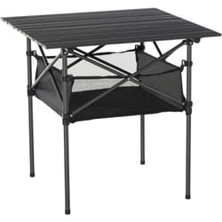 Outsunny - Table pliante table de camping table de jardin filet rangement + sac transport plateau alu. châssis métal époxy noir