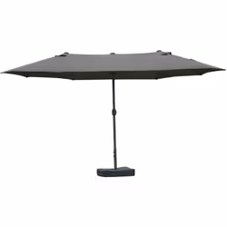 Description générale Ce grand modèle de parasol en acier et polyester haute densité, couvrant une longueur totale de 4,6 m, v ...