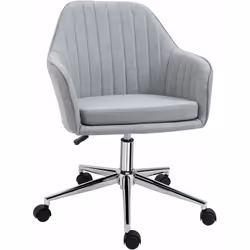 Description générale Cette jolie chaise de bureau ergonomique avec revêtement en lin et piètement chromé allie simplicité et  ...