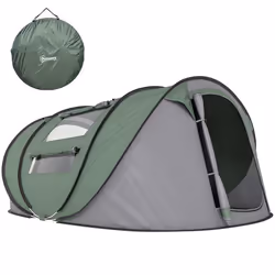 Outsunny - tente camping - Polyester - 263x220x123cm - Vert