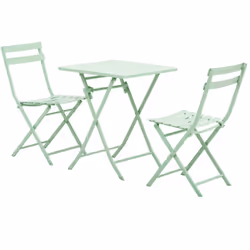 Ce splendide ensemble bistro composé d'une table carrée pliante accompagnée de 2 chaises pliables sublimera votre extérieur q ...