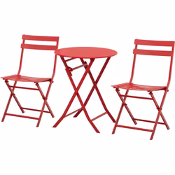 Ce splendide ensemble bistro composé d'une table ronde pliante accompagnée de 2 chaises pliables sublimera votre extérieur qu ...