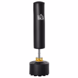Sac de frappe boxe autoportant punching ball Ø 50 x 170 cm amortisseurs ventouses antidérapantes noir