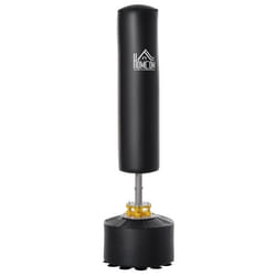 Sac de frappe boxe autoportant punching ball Ø 50 x 170 cm amortisseurs ventouses antidérapantes noir