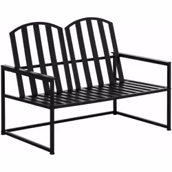 Ce splendide banc de jardin design contemporain en métal époxy décorera parfaitement votre jardin ou terrasse grâce à ses bel ...