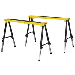 Tréteaux pliables - DURHAND - lot de 2 télescopiques réglables 62-90 cm poignée surface antidérapante - métal - 100x60cm