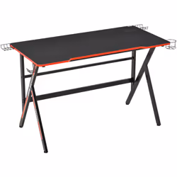 Description générale Ce bureau gaming racing allie une élégante texture en fibre de carbone et un piètement décoré de sticker ...