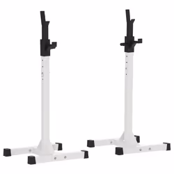 HOMCOM Support pour haltères support de musculation repose haltères hauteur réglable charge max. 150 kg acier 52 x 48 x 160 c ...