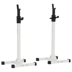HOMCOM Support pour haltères support de musculation repose haltères hauteur réglable charge max. 150 kg acier 52 x 48 x 160 cm