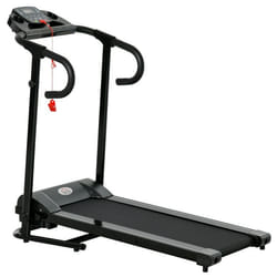 Tapis de course électrique pliable programmable 10 Km/h max. écran LCD multifonction noir
