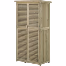 Description générale Cette armoire abri de jardin munie de 3 étagères est l'accessoire idéal pour ranger vos outils et access ...